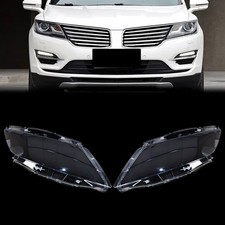 Left Right Headlight Lens Covers Headlamp Lens Cover For 2014-2018 Lincoln Mkc