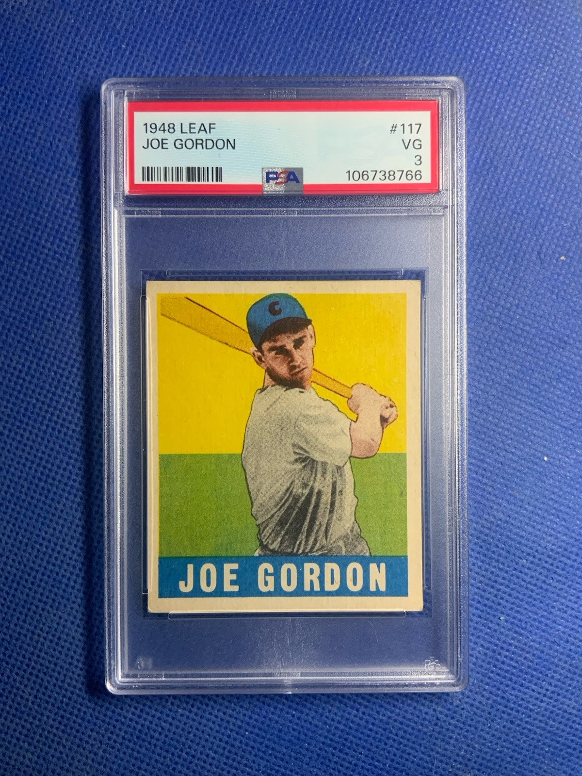 1948-49 Leaf Cleveland Guardians Joe Gordon (RC) #117 PSA 3