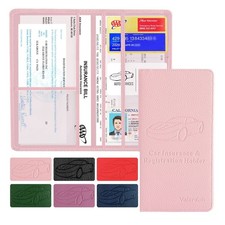 Premium Car Registration and Insurance Card Holder, Car Document Holder for Card