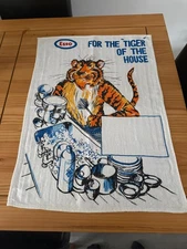 1960s VINTAGE ESSO TIGER  TEA TOWEL  ORIGINAL UNUSED