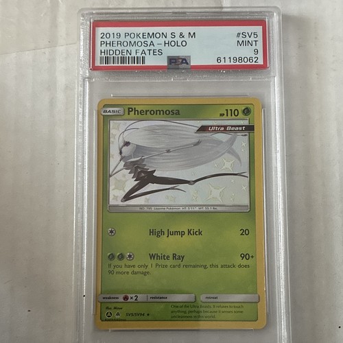 Pokemon 2019 Pheromosa SV5/SV94 Hidden Fates Shiny Vault Holo PSA 9
