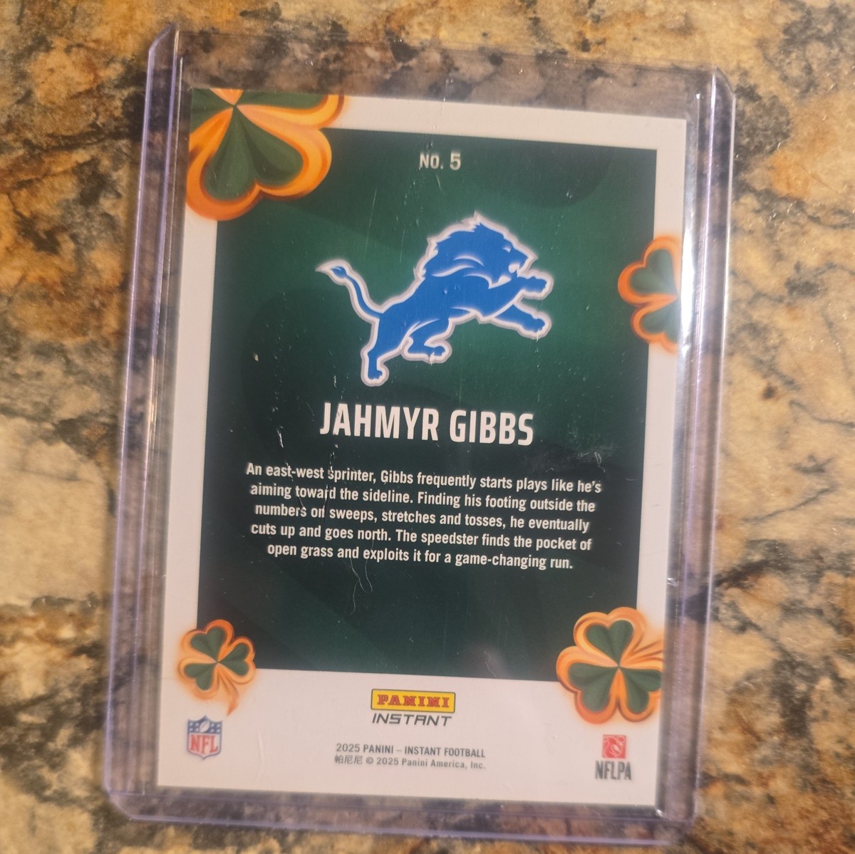 2025 Panini Instant Lucky Clover Jahmyr Gibbs Detroit Lions 🔥 | eBay
