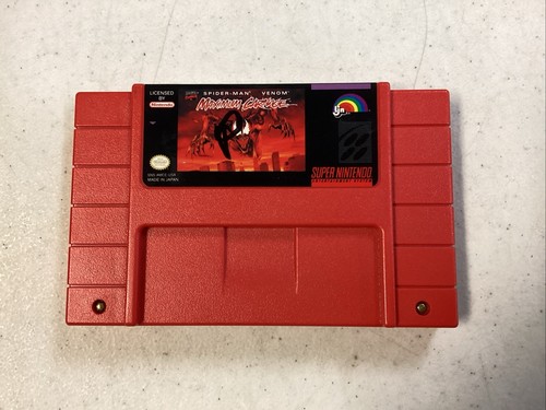 Spider-Man and Venom: Maximum Carnage Snes CIB no Manual With Posters Tested - Picture 12 of 15