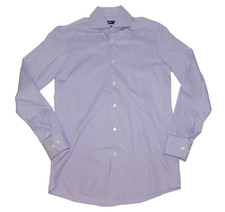 Hugo Boss Shirt Men's 15 32/33 Purple Sharp Fit Plaid