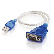 2 Pack Of C2G 26886 USB to DB9 RS232 Male Serial Adapter Cable 1.5FT