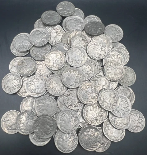 LOT OF 100 FULL DATE BUFFALO NICKELS ALL FULL DATE