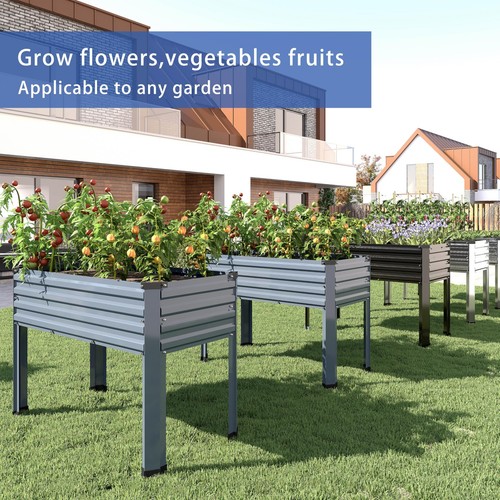 Galvanized Raised Garden Bed with Legs,2PCS 48×18×30in Elevated Planter Box f... - Picture 6 of 8