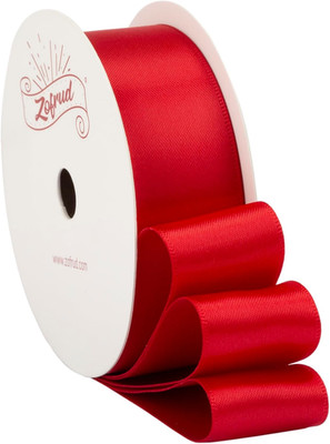 Red Satin Ribbon 1 Inch Wide X 10 Yds - Ideal for Crafts, Gift Wrapping, Flower