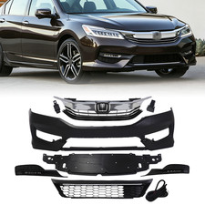 Front Bumper Cover Grille Fog Light Set For 2016-2017 Honda Accord Front Bumper Cover Grille Fog Light Set For 2016-2017 Honda Accord
