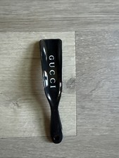 Gucci Authentic Small Plastic Shoe Horn 7" Logo Spell Out Black NWOT