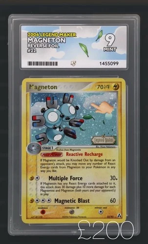 Magnetron Legend Maker Ace 9 Pokemon Mint Stamped Card