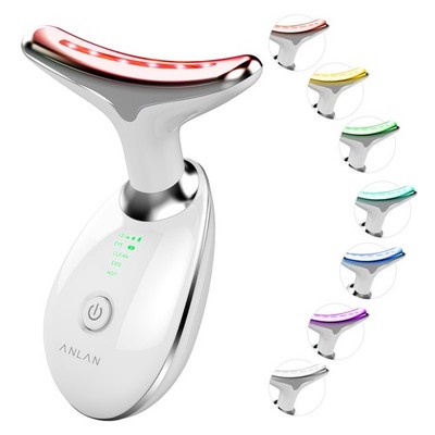 ANLAN Gesichtsmassagegerät, Hautstraffungsgerät mit 7 Farben, 3 Modi LED weiß 
