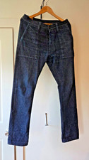 Shockoe Atelier Luray Fatigue Trousers Slub Indigo Denim Made in USA - Size 32