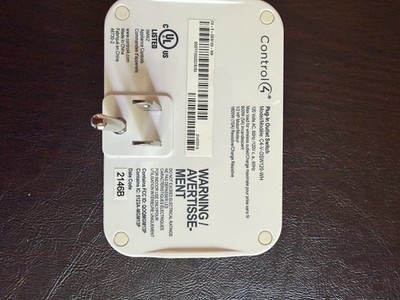 Control4 ZigBee Plug-In Outlet Switch White 120V 15A C4-V-OSW120-WH