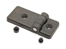 Kunststoffscharnier schwer, 30x60, mit je 2 Zentrierbolzen, Nut 8/10, nicht aush