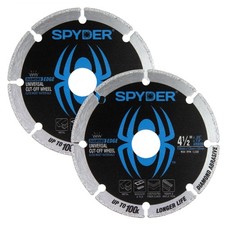 Diamond Bite 4.5 in Cut-Off Wheel 7/8 in Arbor (2-Pack) Spyder 14002