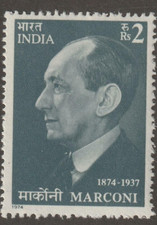 Guglielmo Marconi  India 1974 Scott #646  Mint Never Hinged complete