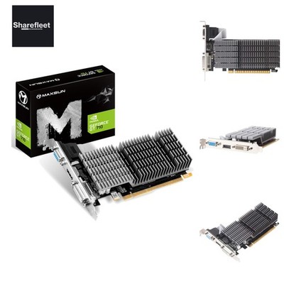 NVIDIA GeForce Silent Grafikkarte Passiv 0dB Kühlung, Low Profile DVI, VGA, HDMI