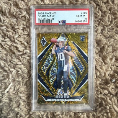 2024 Panini Phoenix - Rookies Drake Maye #179 Gold Lazer /10 (RC)