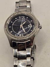 Citizen Womens Watch FE1140-86L Eco Drive Silhouette Blue Dial Silver Steel 29mm