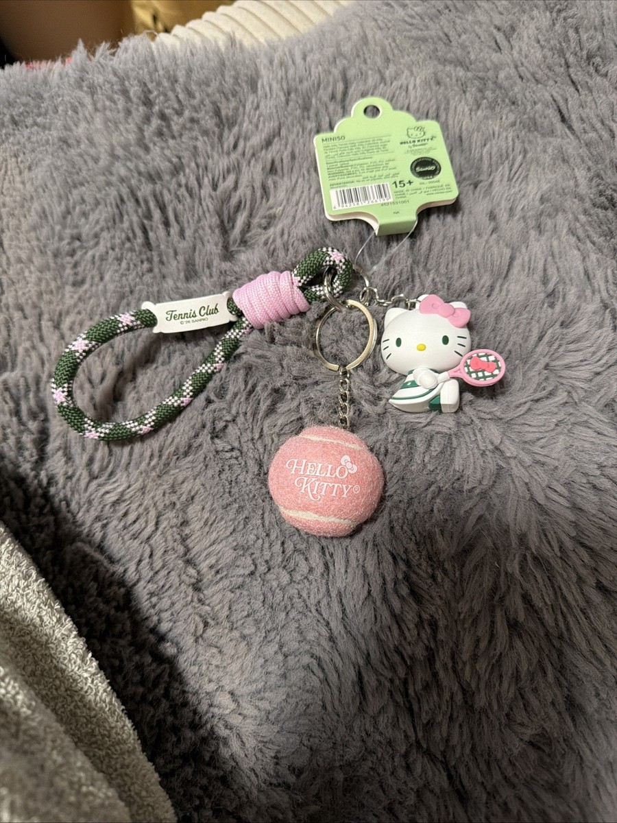 Hello Kitty Miniso Pink Tennis Ball Keychain | eBay