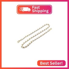 uxcell Purse Chain Strap, 32" Leather Iron Flat Chain Strap Handbag Chains Purse