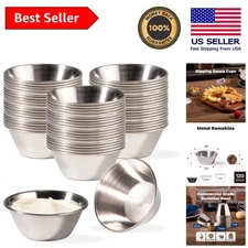 Multi-Purpose 120-Piece Stainless Steel Dip Cups – Dishwasher-Safe Convenience