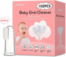 102PCS Baby Tongue Cleaner, Newborn Baby Oral Cleaner, Disposable Infant Gum Cle