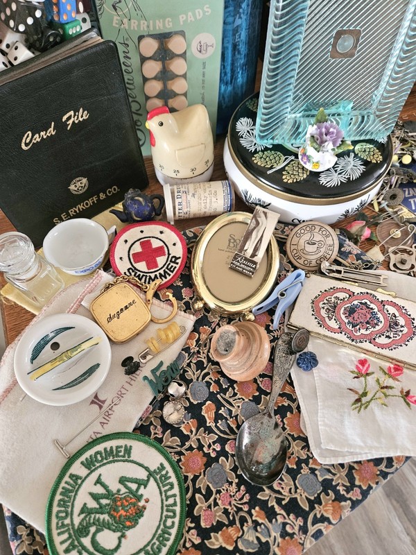 Junk Drawer Estate Lot Women's Sewing Home Beauty Treasures Mix Antiques Vintage