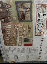 Vintage Raggedy Ann Andy Crib 5 Piece 3 Piece and Dolls Set
