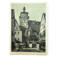 Vintage German Postcard Rothenburg O.T. Weißer Turm Unused