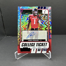 Panini 2021 Contenders Draft Picks James Wiggins RC Auto College Ticket #307 /99