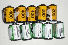 KODAK & Fuji 35mm Film EMPTY canisters cartridges x 10, for bulk load