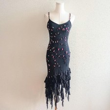 Y2K Sue Wong Beaded Floral Jellyfish Fairy Dress