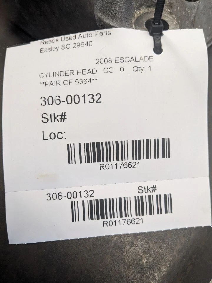 08-13 GM 6.2L L92 L9H 5364 Rectangle Port LS3 Style Cylinder Heads Pair 1176621 - Image 2 of 4