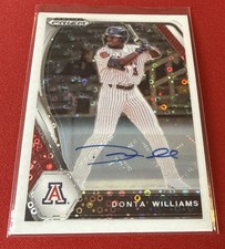 2021 Panini Prizm Draft Picks White Sparkle Donta Williams Auto /50 #PDP106