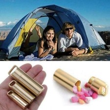 Waterproof Pill Box Case Holder Container Metal Capsule Travel Keychain Nice