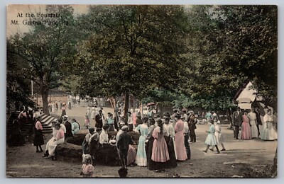 Mount Mt Gretna PA~At the Park Fountain~ 08 Lebanon County Pennsylvania Postcard