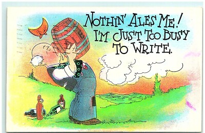 S03-6164, NOTHIN' ALES ME! COMIC, 1930S POSTCARD