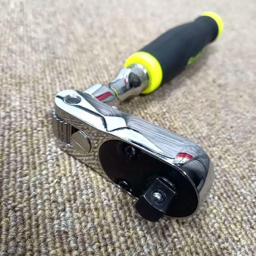 Snap-On FHX80B 3/8" drive 9-1/2" long Locking FLEX Head Ratchet Dual 80 Yellow - Picture 13 of 14