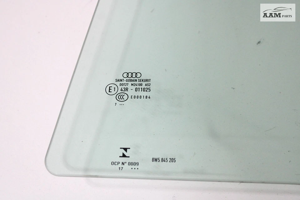 AUDI A4 QUATTRO B9 2017-2023 PUERTA TRASERA IZQUIERDA PANEL VENTANA CRISTAL OEM Foto 3 de 4