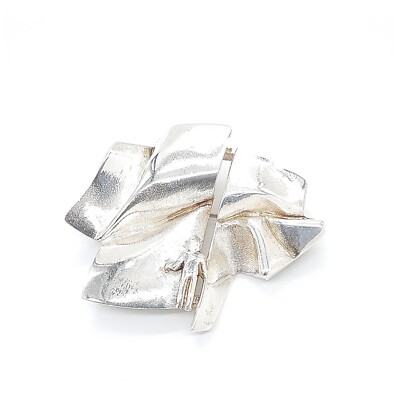 Lapponia Brooch by Bjorn Weckstrom Sterling Silver Space Series Vintage