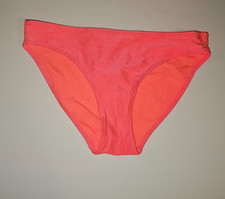 American Eagle Aerie Shine Rib Full Coverage Bikini Bottom MEDIUM Bright Pink
