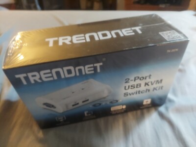 Brand New NIB TRENDnet TK-207K 2-port USB VGA KVM Switch Control 2 Computers!