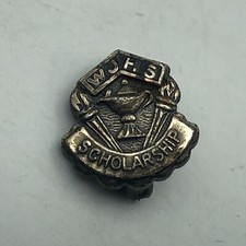 WJHS Lapel Pin Scholarship Award Genie Lamp Torch Vintage Antique High School