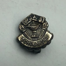 WJHS Lapel Pin Scholarship Award Genie Lamp Torch Vintage Antique High School