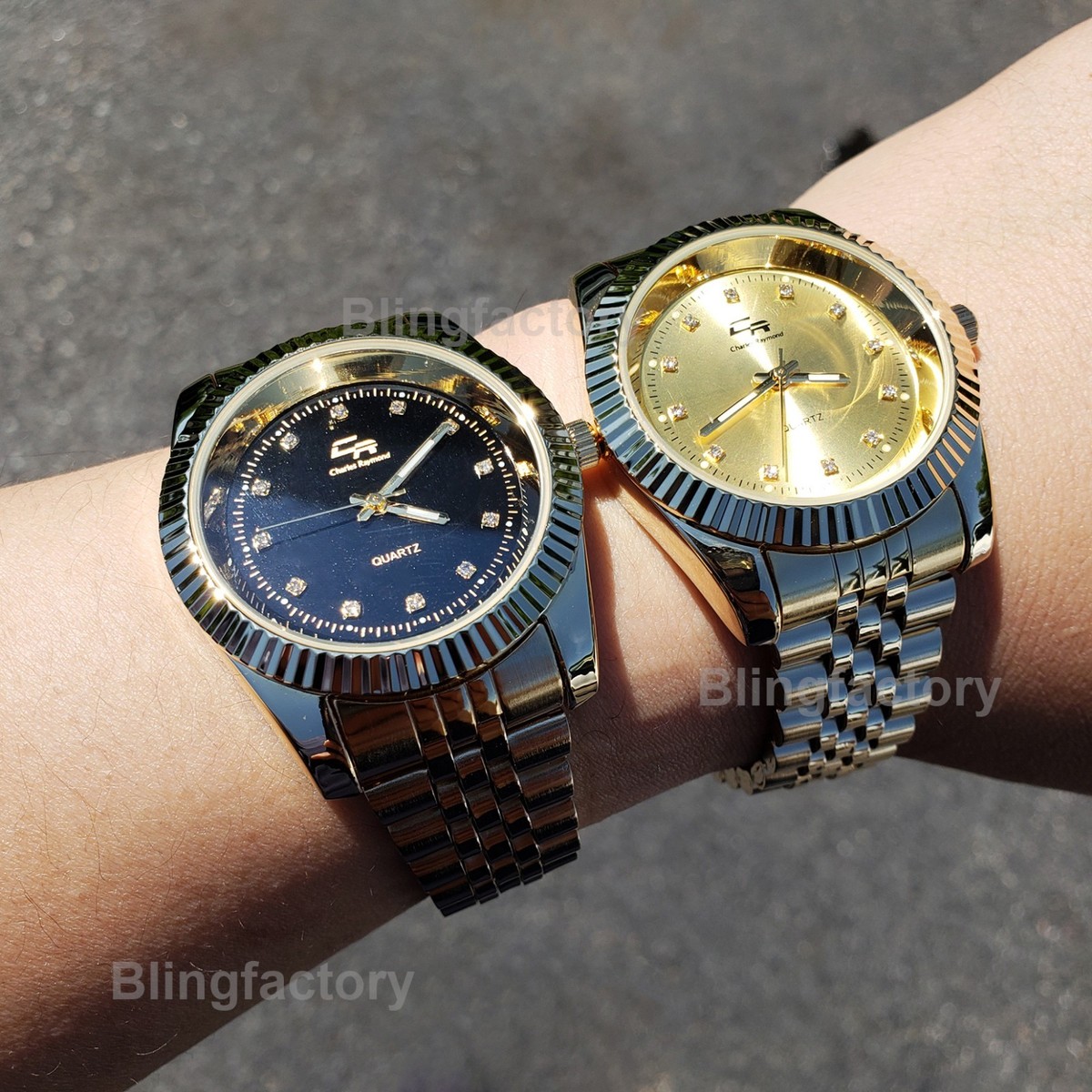 green emerald velvet dress Omega - Gold Plated Champagne Dress Watch main image 0