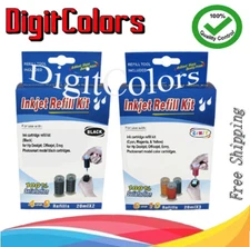 Cartridge refill ink bottle kit for printer hp 64 64xl 65xl HP63 62 black color