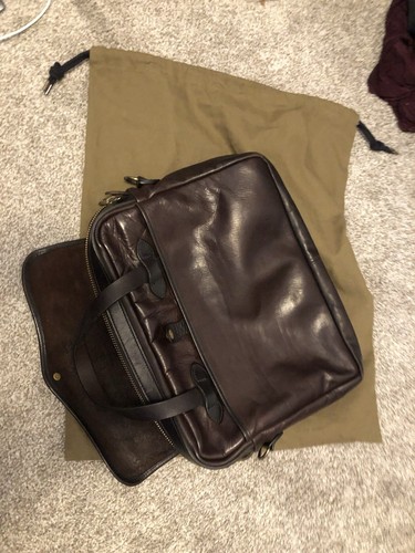 FILSON LEATHER ORIGINAL BRIEFCASE SIERRA BROWN