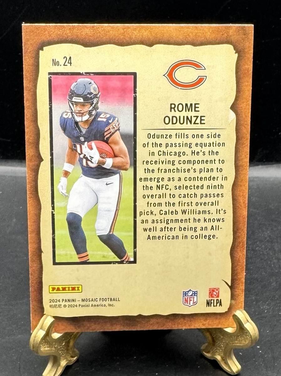 Rome Odunze 2024 Panini Mosaic NOTORIETY ROOKIE Chicago Bears RC